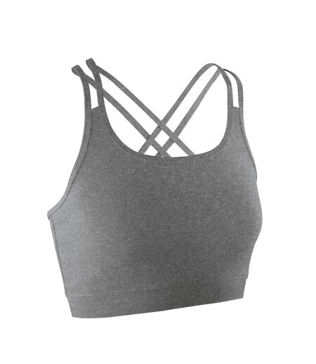 Spiro Womens/Ladies Fitness Sleeveless Crop Top (Sport Grey Marl) - UTRW4776