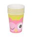 Lot de 6 Gobelets en Papier Chouette 25cl Rose-1