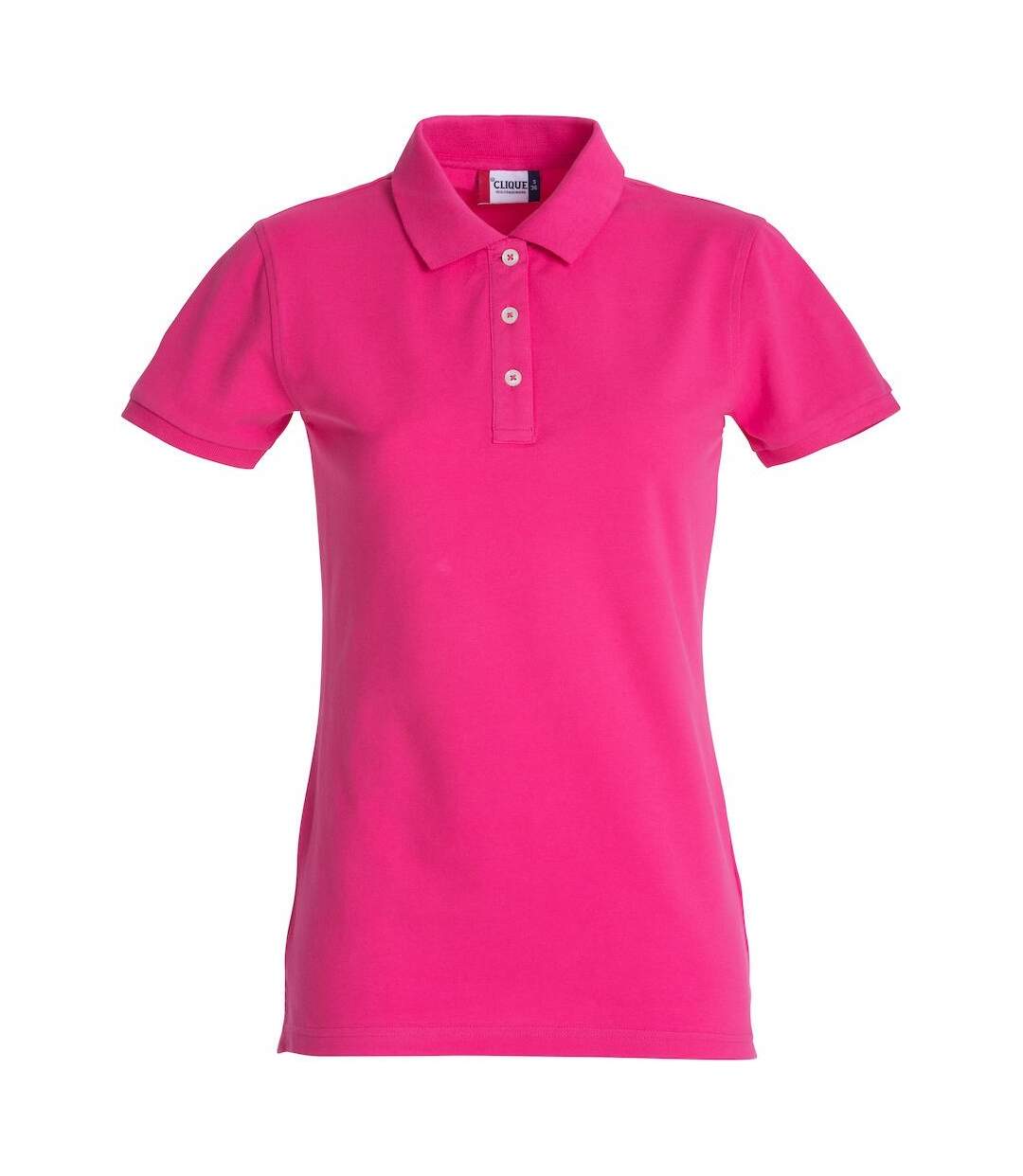 Polo premium femme rose cerise vif Clique-1