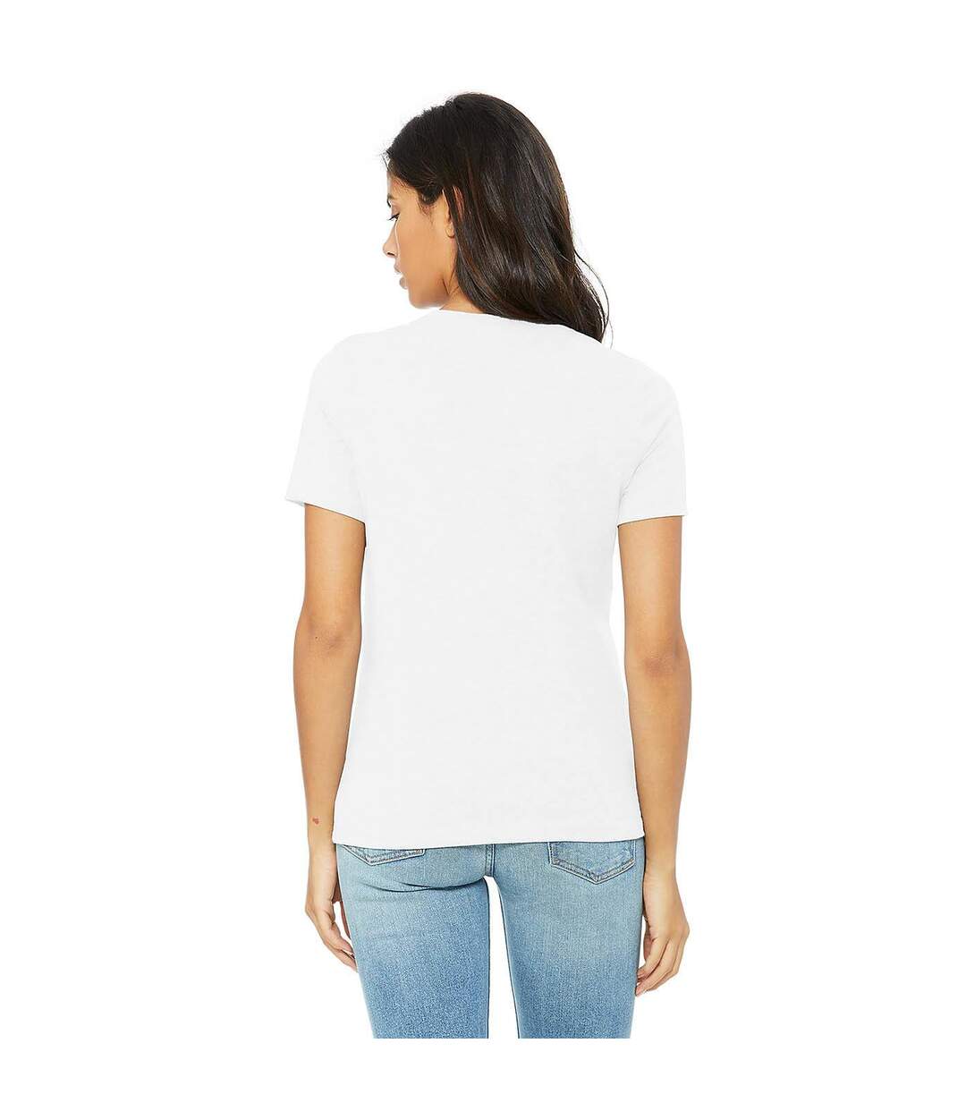 Womens/ladies Jersey Short-sleeved T-shirt White Bella + Canvas-3