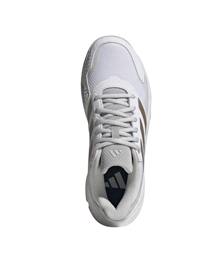 Chaussures De Tennis Motif/style 3 Rayures Courtjam Control Femme Blanc Rose Adidas