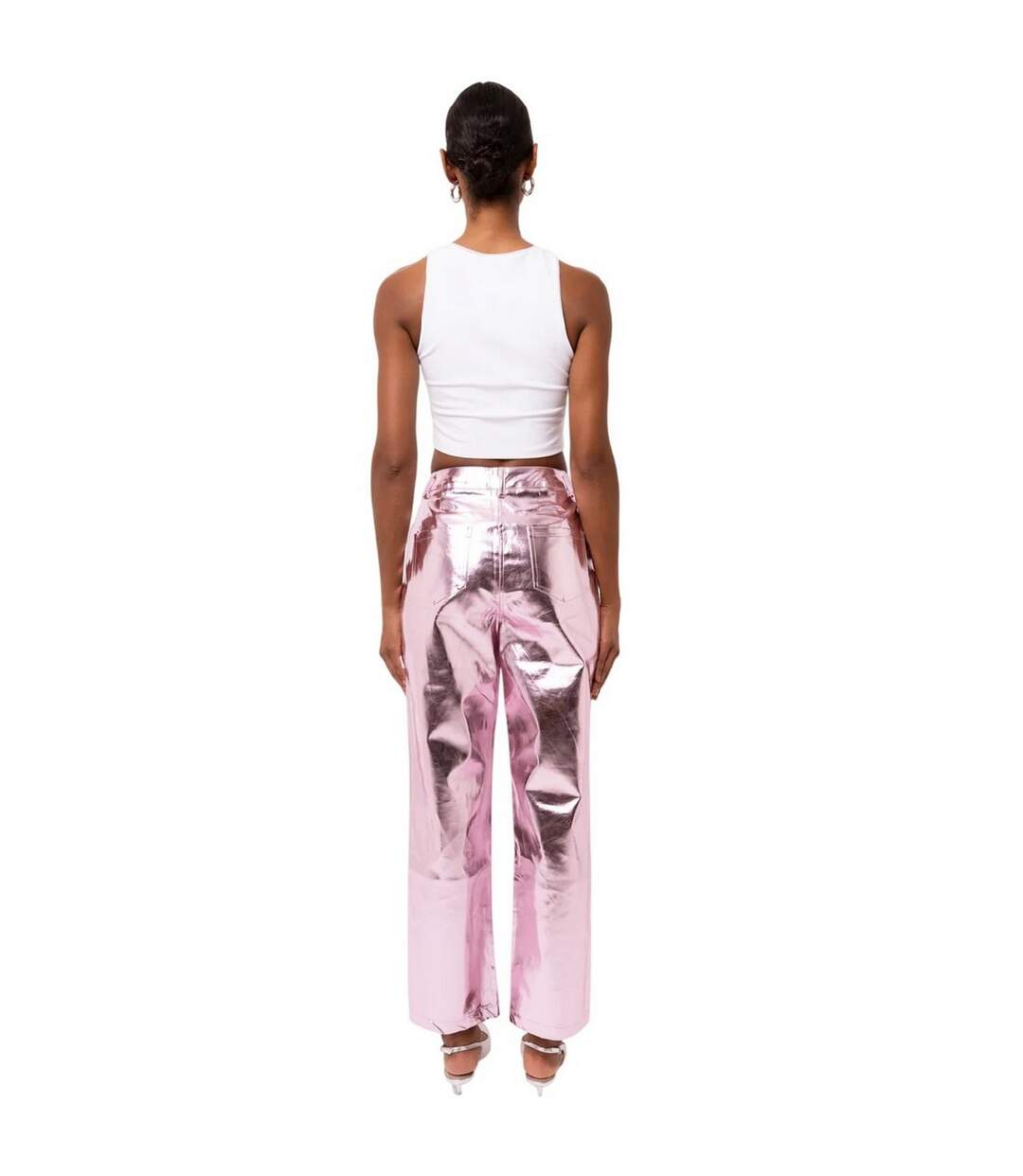Pantalon Motif/style Métallisé Lupe Femme Rose AmyLynn-3