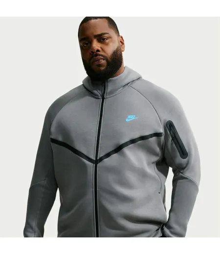 Veste À Capuche Motif/style Chevron Tech Homme Gris Nike
