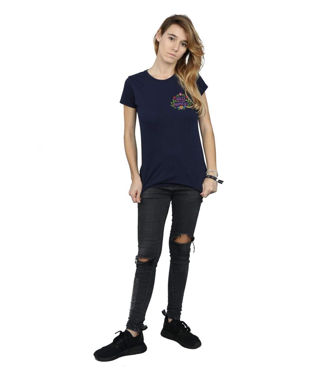 Disney - T-shirt COCO SEIZE YOUR MOMENT - Femme (Bleu marine) - UTBI14229-4