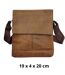 Sacoche bandoulière pour homme avec rabat - PVC vieilli - couleur marron-1
