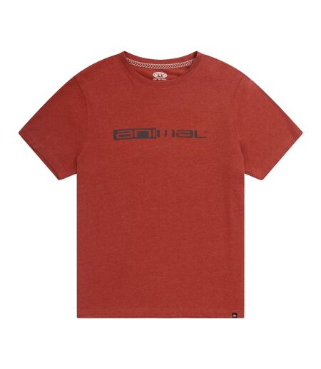 Animal Mens Jacob Natural T-Shirt (Dark Red) - UTMW296
