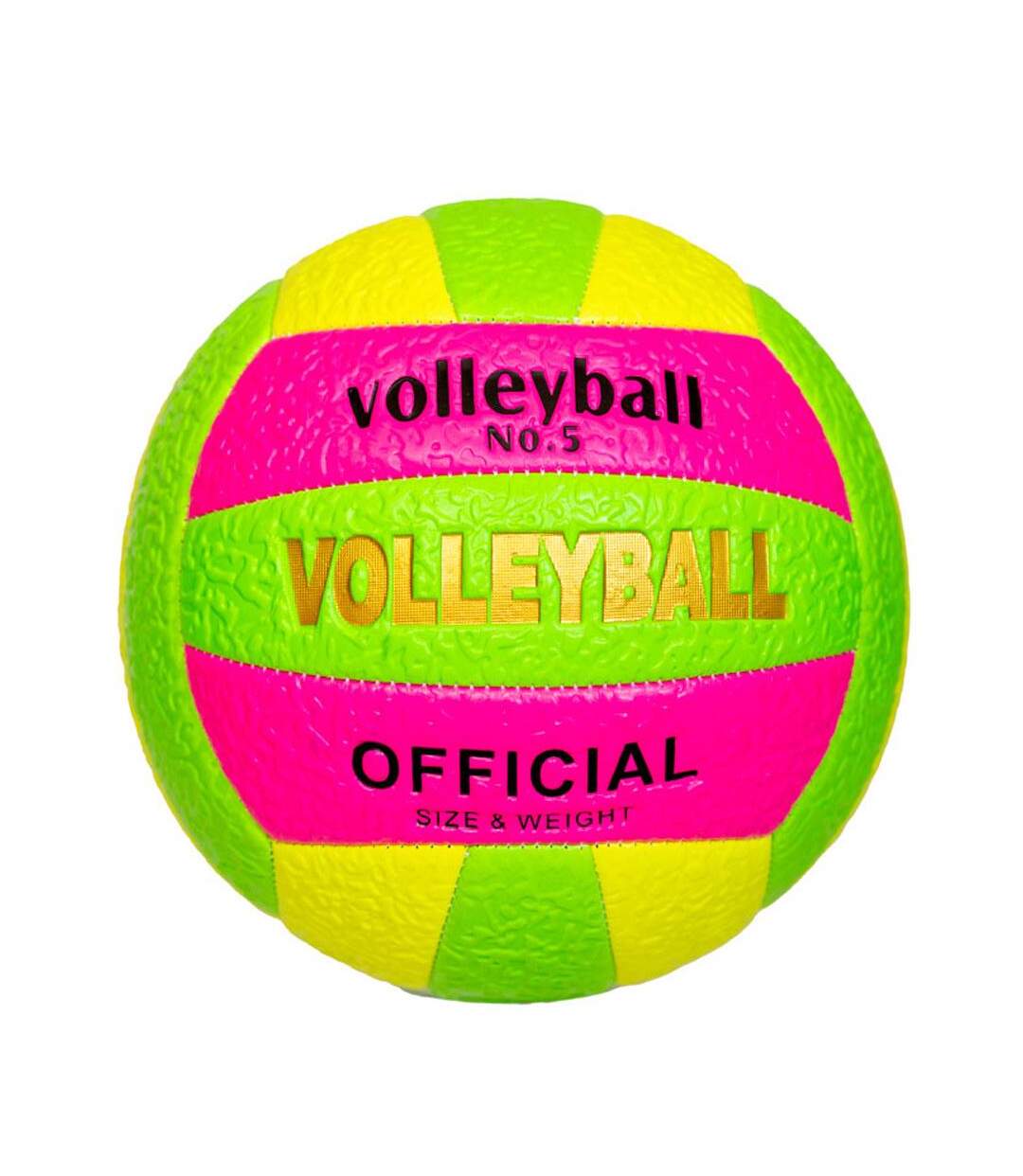 Ballon volleyball rose fluo/vert/fluo sport zone-1