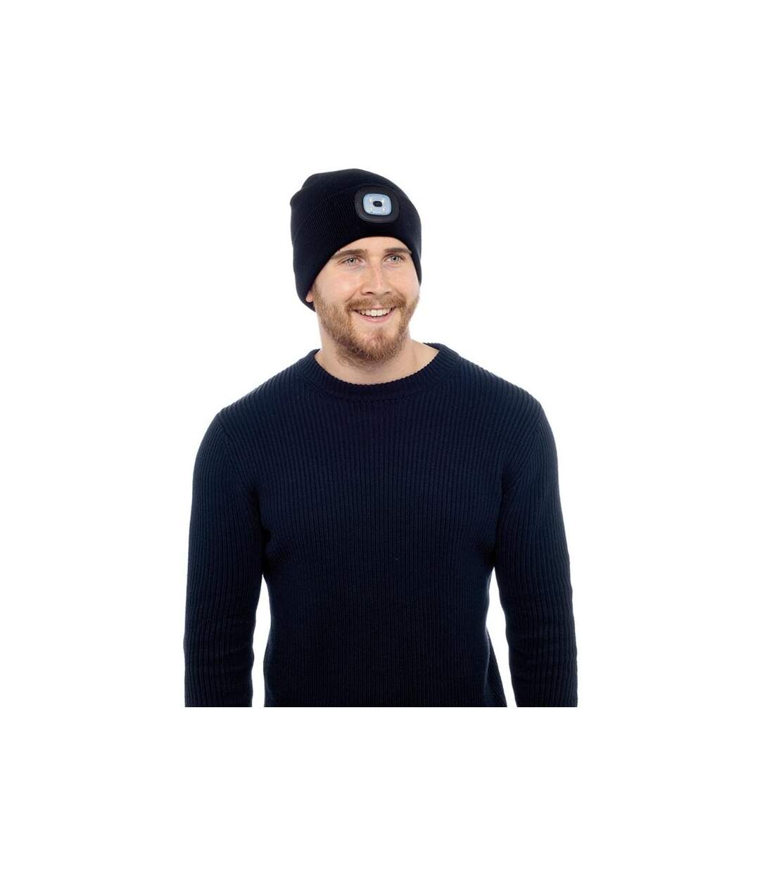 Mens Led Beanie Hat Black Storm Ridge-1