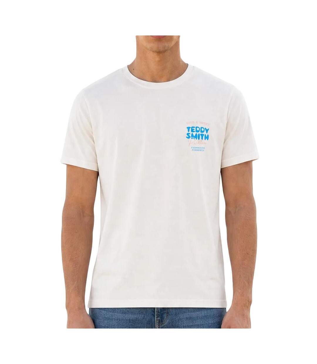 T-Shirt blanc homme teddy smith pickles-1
