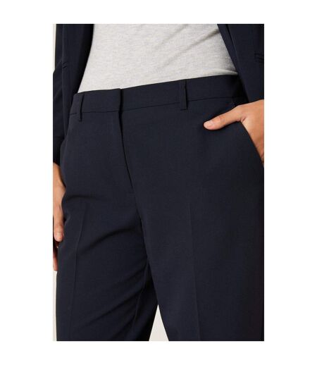 Womens/ladies Slim Ankle Grazer Trousers Navy Dorothy Perkins