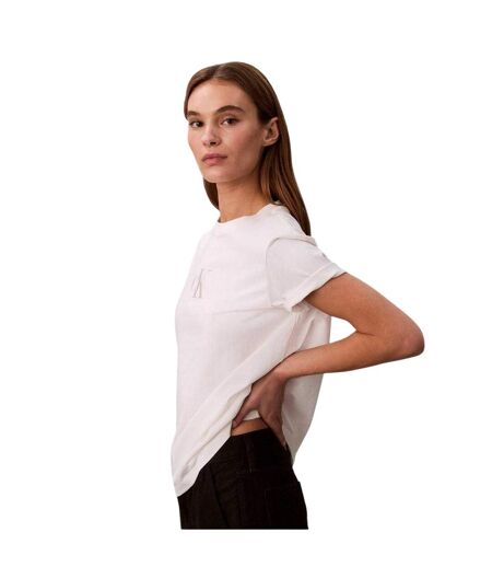Womens/ladies Foil Relaxed Fit T-shirt White Calvin Klein