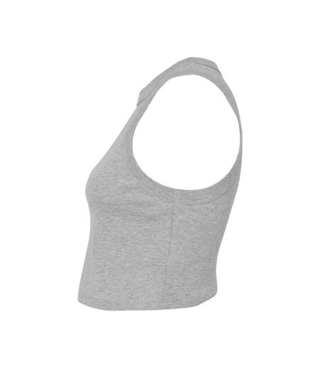 Womens/ladies Muscles Micro-rib Tank Top Athletic Heather Grey Bella + Canvas