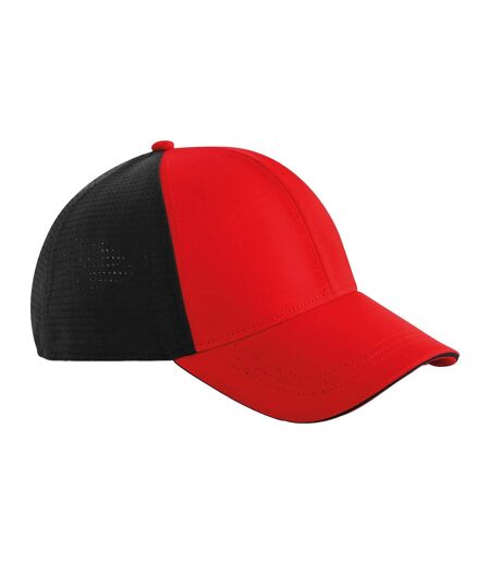 Casquette De Baseball Motif/style Détail Contrasté Club Rouge Noir Beechfield