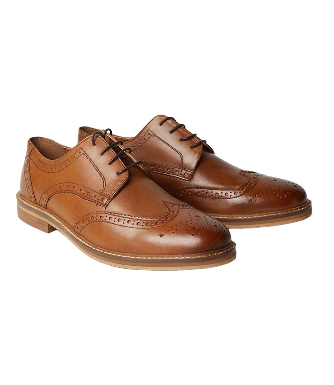 Chaussures brogues homme brun clair Debenhams-1