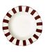 Lot de 6 Assiettes Creuses Cleo 20cm Bordeaux & Blanc-1