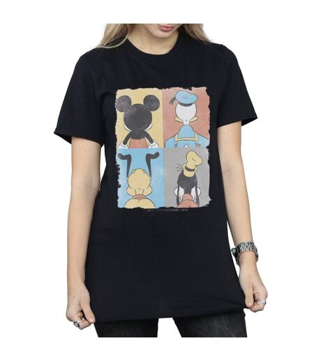 Disney Femme/Ladies - Mickey Mouse Four Backs - T-shirt boyfriend en coton (Noir) - UTBI35924