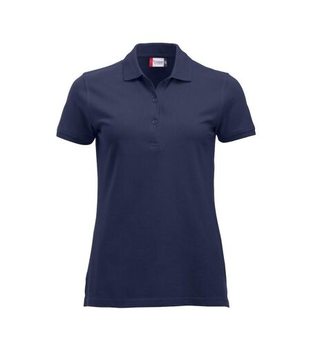 Womens/ladies Marion Polo Shirt Dark Navy Clique