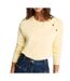 Pull jaune femme morgan boutons-1