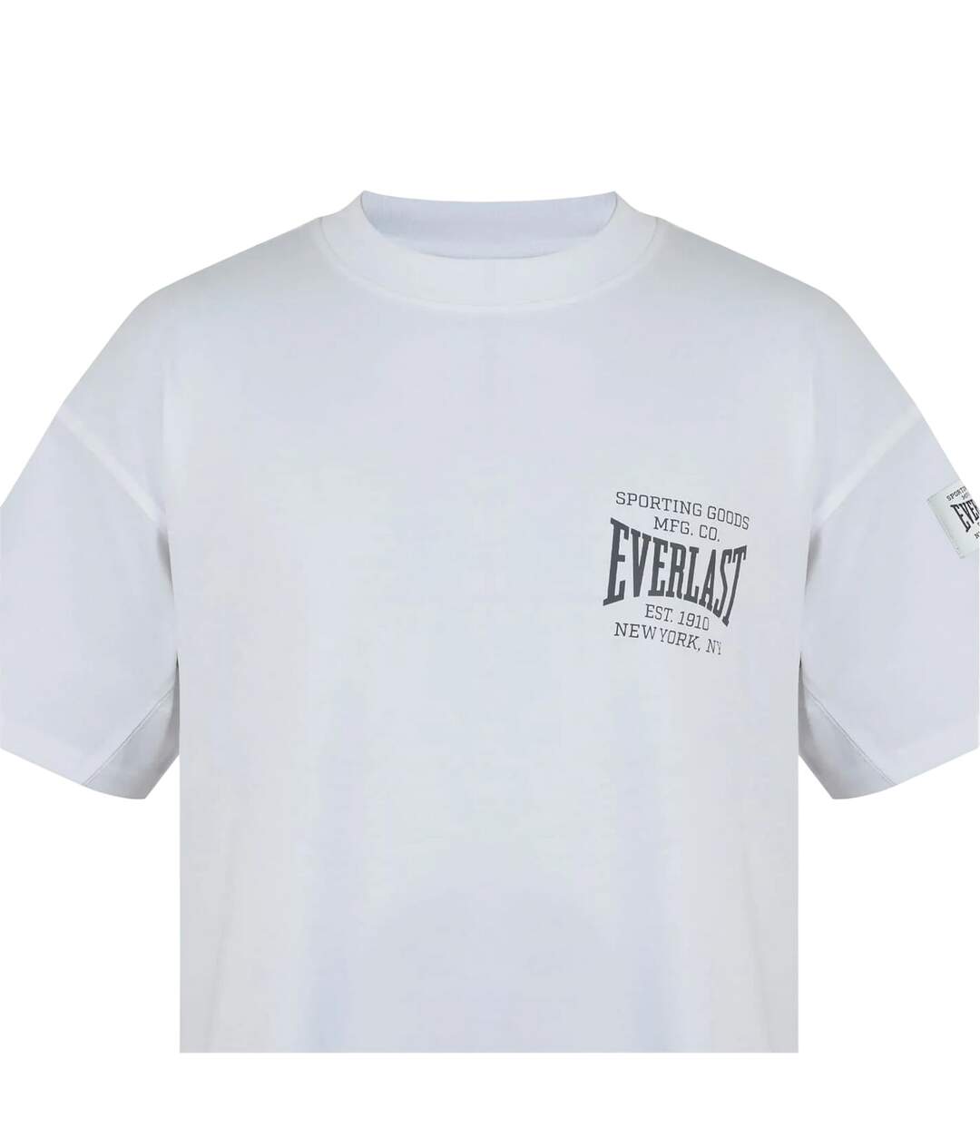 Mens Nyc Logo Crew Neck Oversized T-shirt White Everlast-3