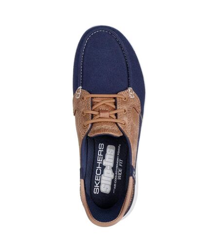 Womens/ladies On The Go Flex Palmilla Boat Shoes Navy Skechers