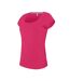 Kariban Womens/Ladies Boat Neck Short Sleeve T-Shirt (Fuchsia) - UTRW5620