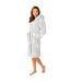 Womens/ladies star print dressing gown grey Generic