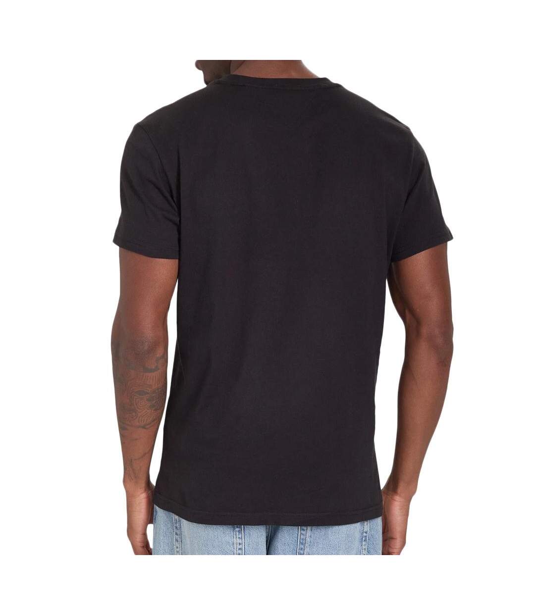 T-shirt noir homme tommy hilfiger flag dm0dm21977-2