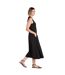 Womens/ladies Tank Midi Dress Black Animal-1