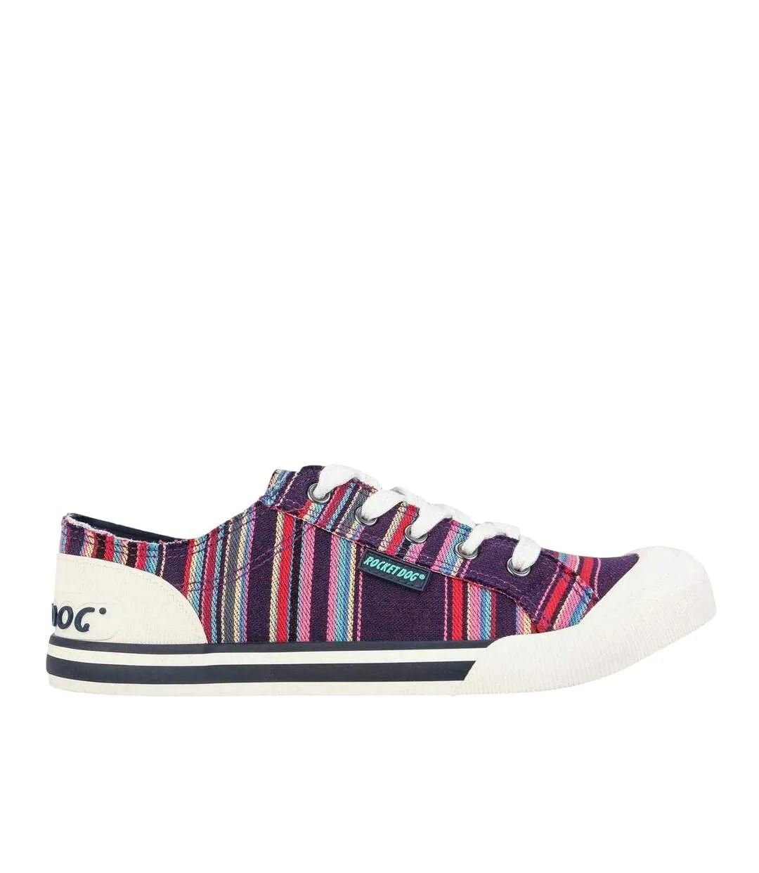 Tennis En Toile Motif/style À Rayures Jazzin Femme Violet Rocket Dog-1