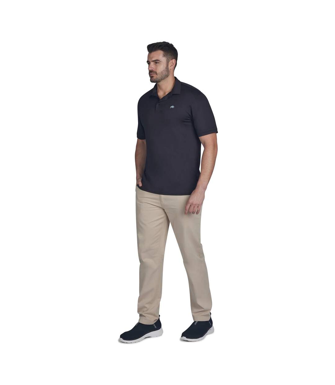 Polo golf tech homme noir Raging Bull-3