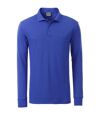 Polo homme poche poitrine manches longues - JN866 - bleu roi - workwear