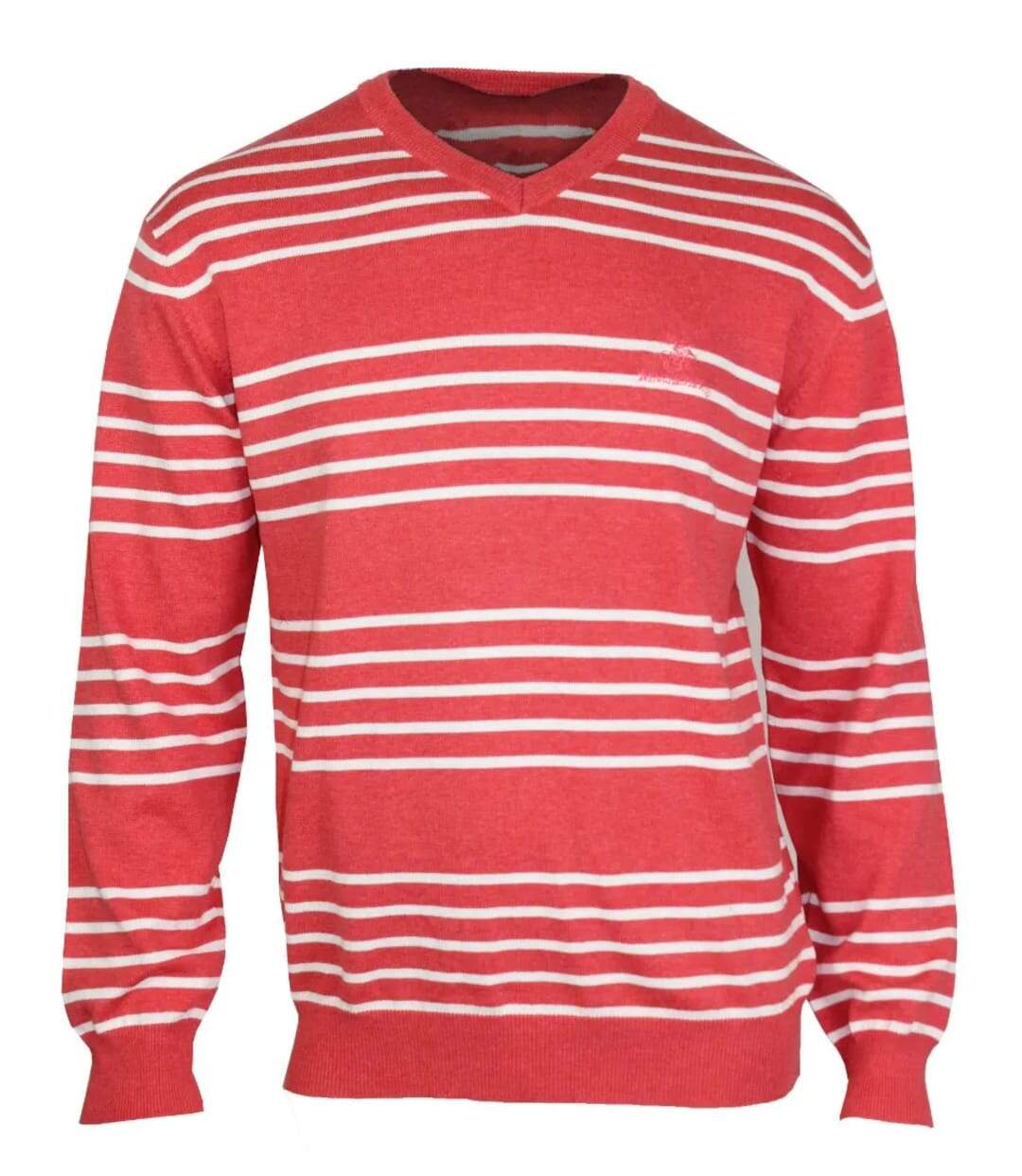 Pull col V en coton POGO1-1