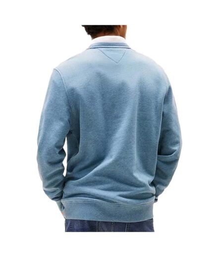 Sweat bleu homme tommy hilfiger badge crew - l