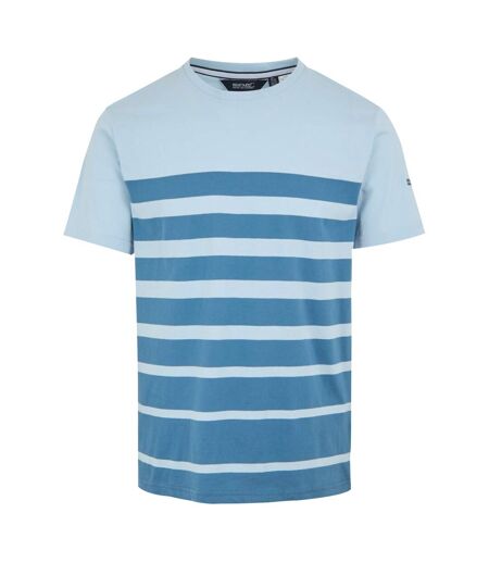 Mens shorebay iii striped t-shirt skyway/coronet blue Regatta