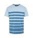 Mens shorebay iii striped t-shirt skyway/coronet blue Regatta-1