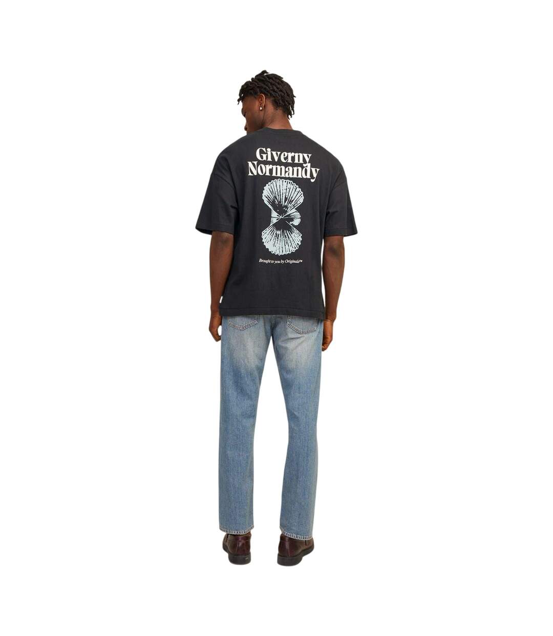 T-shirt Jormilos Homme Noir Jack And Jones-3