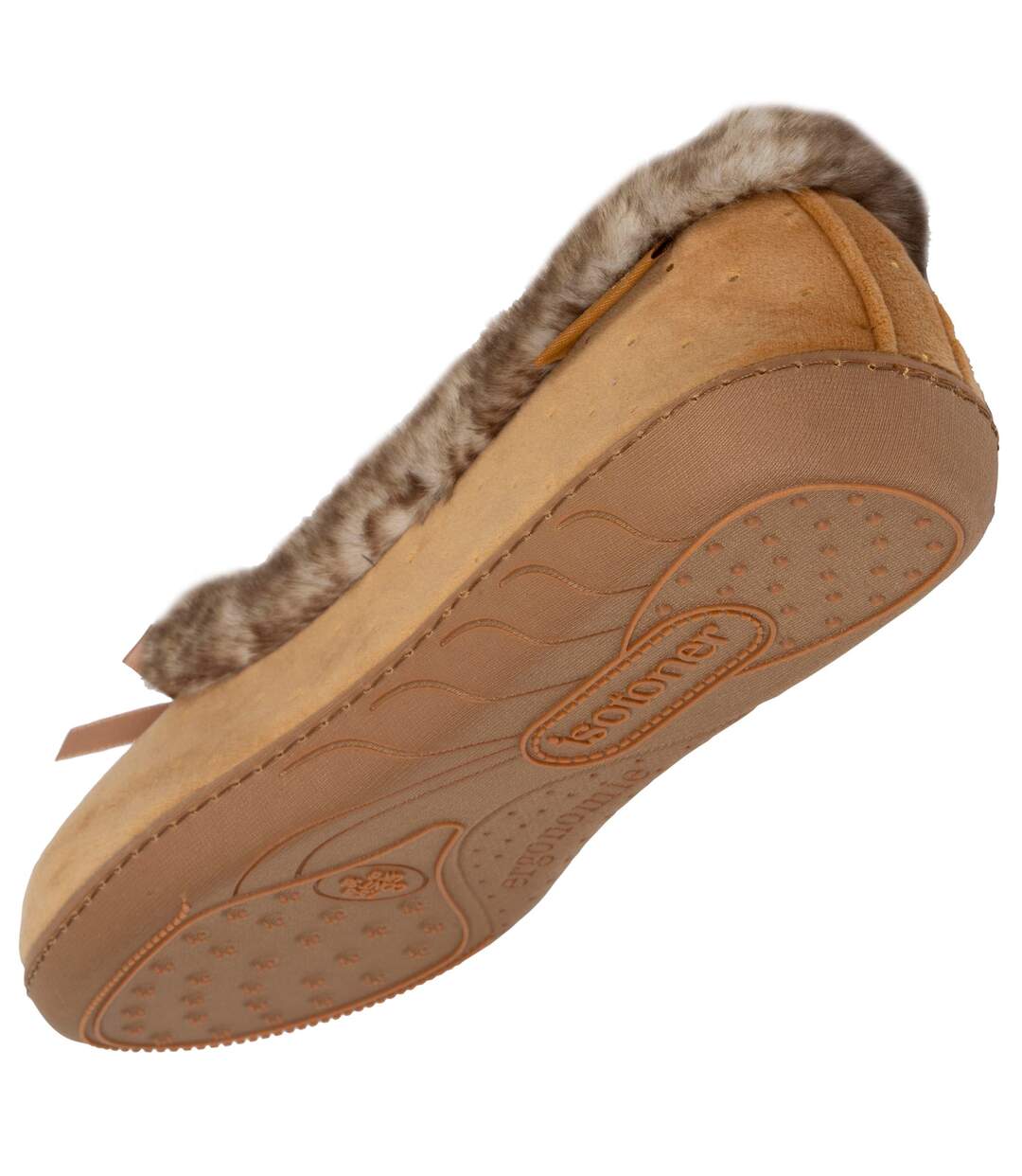 Isotoner Chaussons Ballerines femme semelle ultra-souple, confortables, semelle à mémoire de forme-5