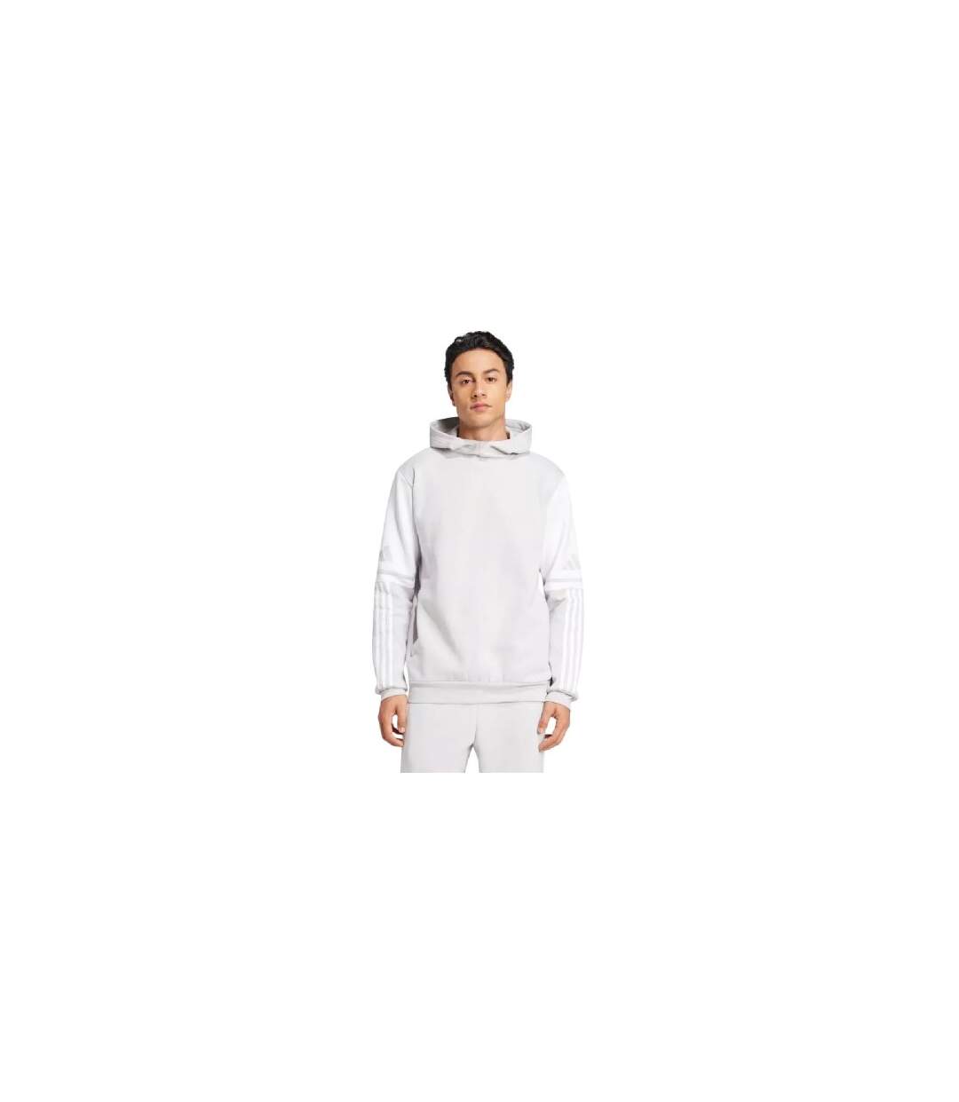 Sweat À Capuche Motif/style 3 Rayures Squadra Homme Gris Adidas-1