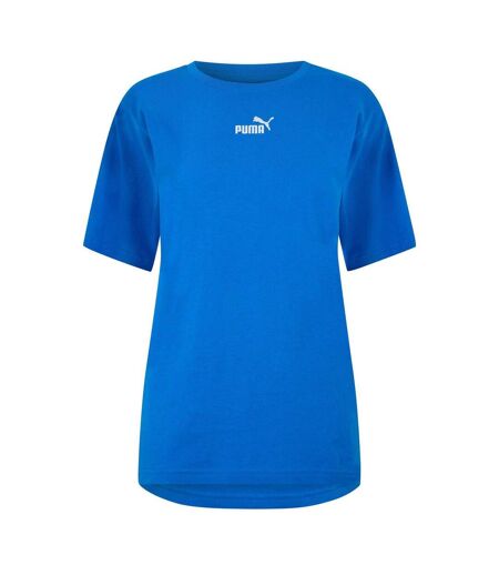 Womens/ladies Logo T-shirt Blue Puma
