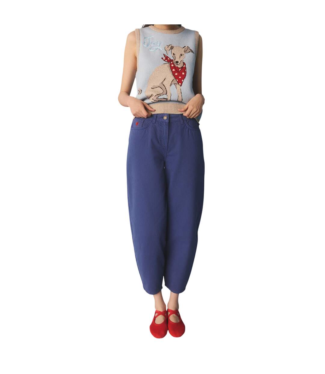 Chino Femme Bleu Marine Cath Kidston-1
