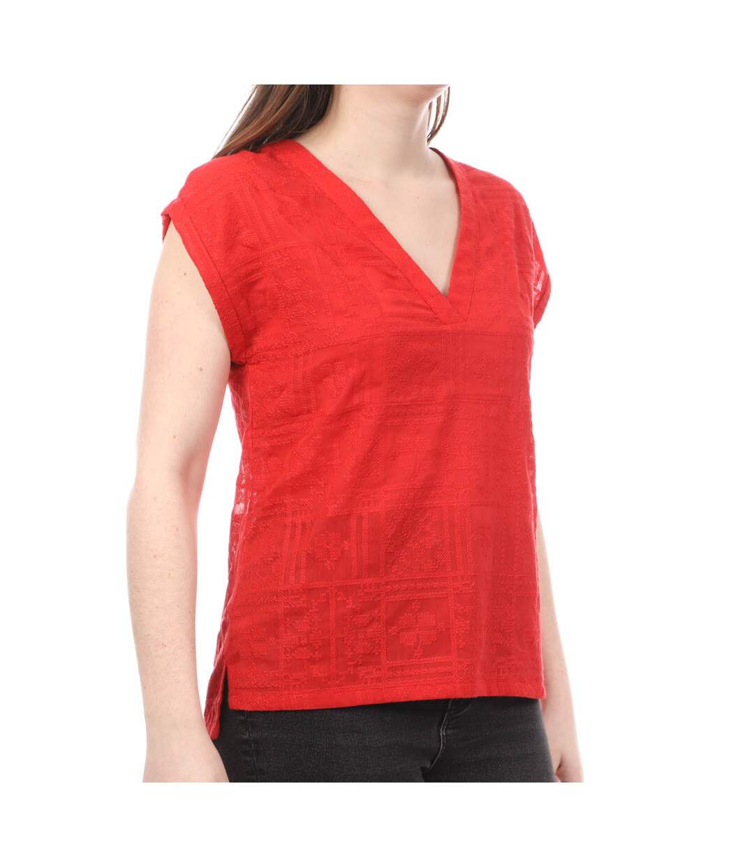 T-shirt Rouge Femme Teddy Smith Tildo-1