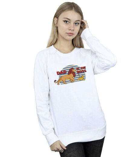 Disney Sweat Womens/Ladies The Lion King Dad Boss Sweatshirt (Blanc) - UTBI22404