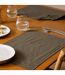 Set de Table en Lin Elina 30x45cm Vert Kaki-3