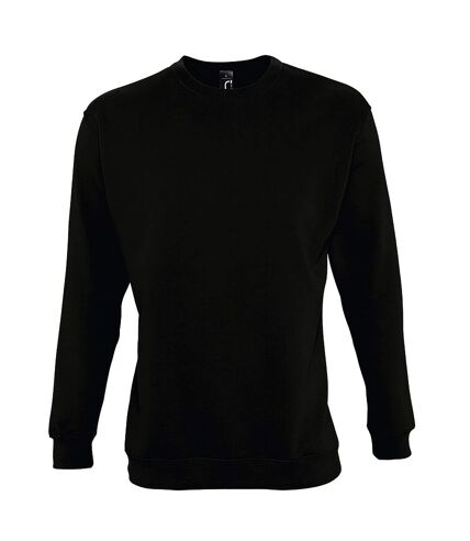 SOLS Mens Supreme Plain Cotton Rich Sweatshirt (Black) - UTPC2415