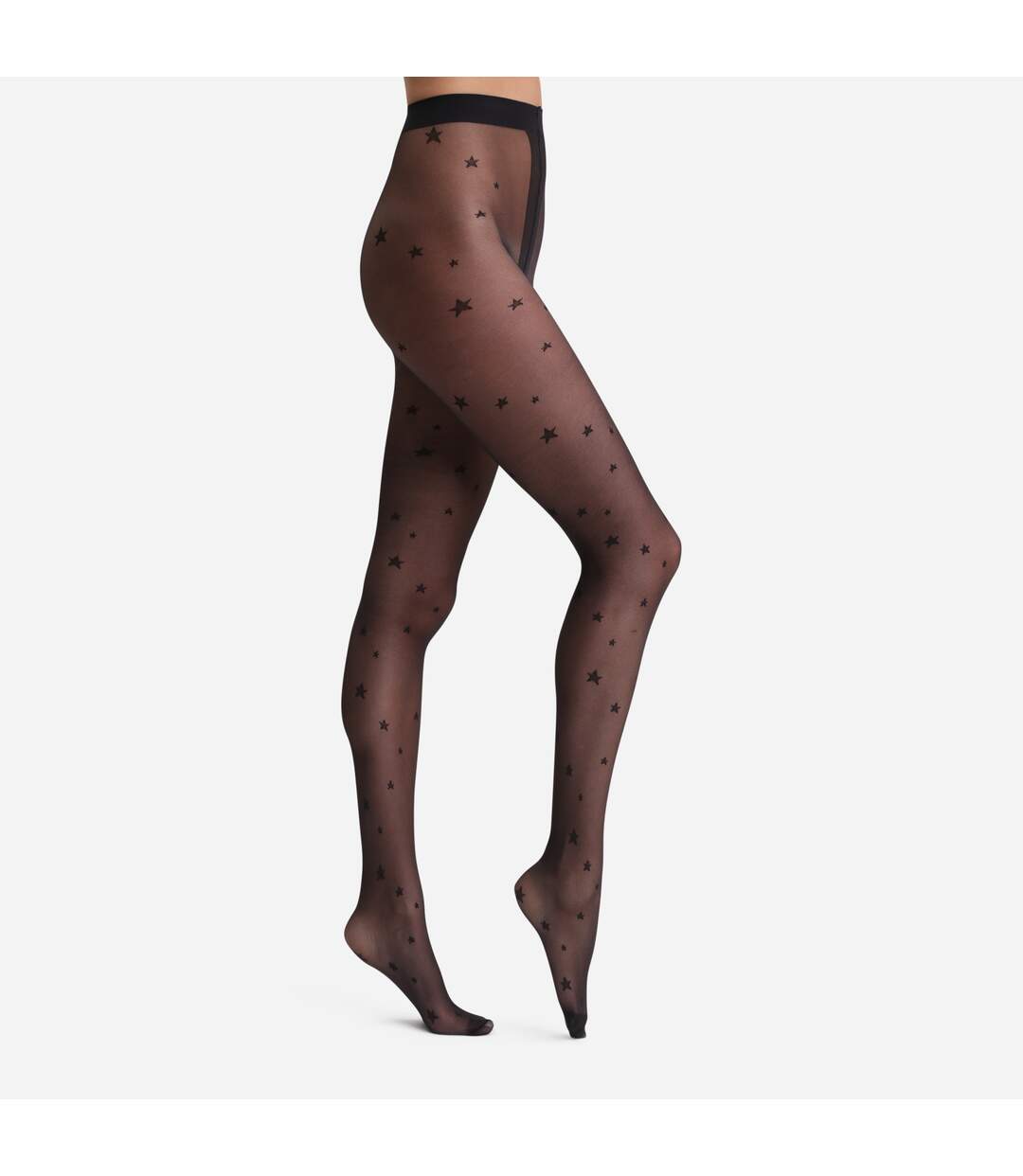 Collant motifs étoiles  en maille Style-1