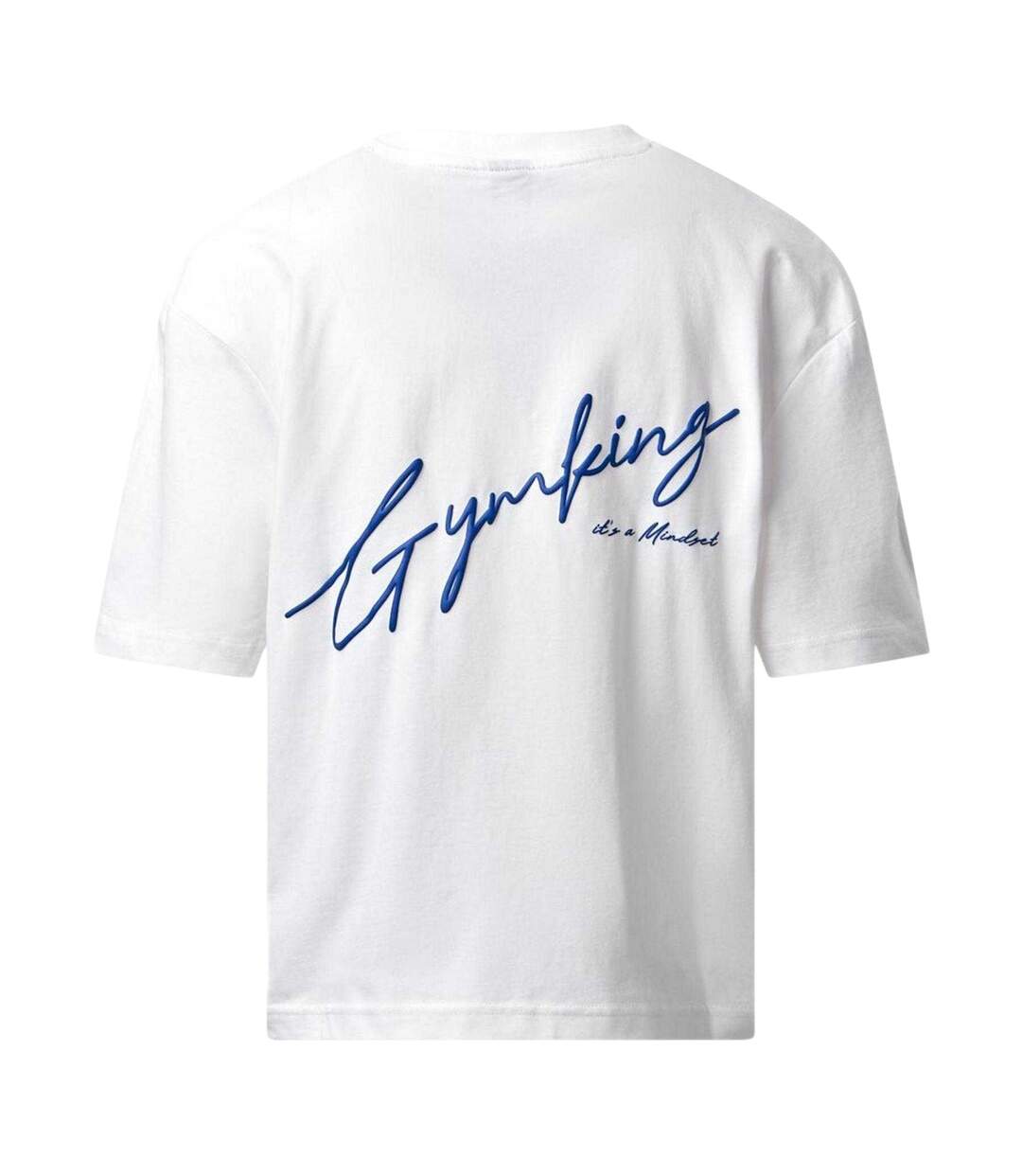 Womens/ladies Mindset Embroidered Logo T-shirt Cream Gym King-3