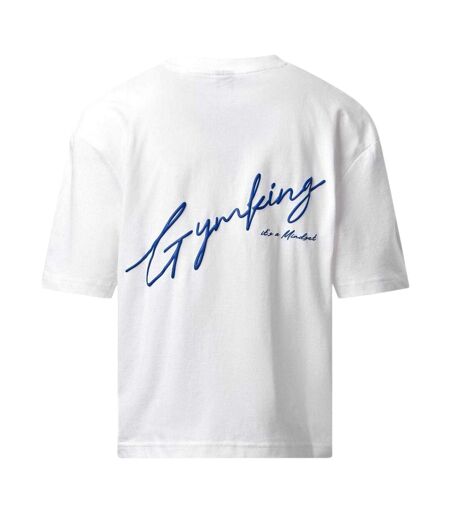 Womens/ladies Mindset Embroidered Logo T-shirt Cream Gym King