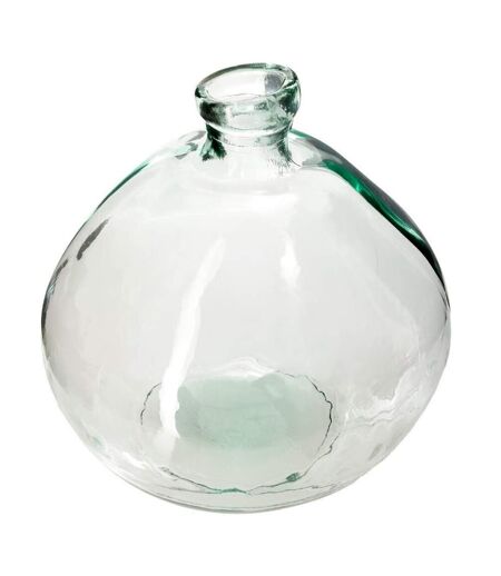 Vase Rond en Verre Recyclé Ballon 22cm Transparent
