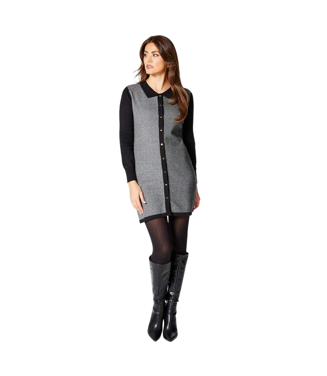 Robe mi-longue femme gris Principles-3