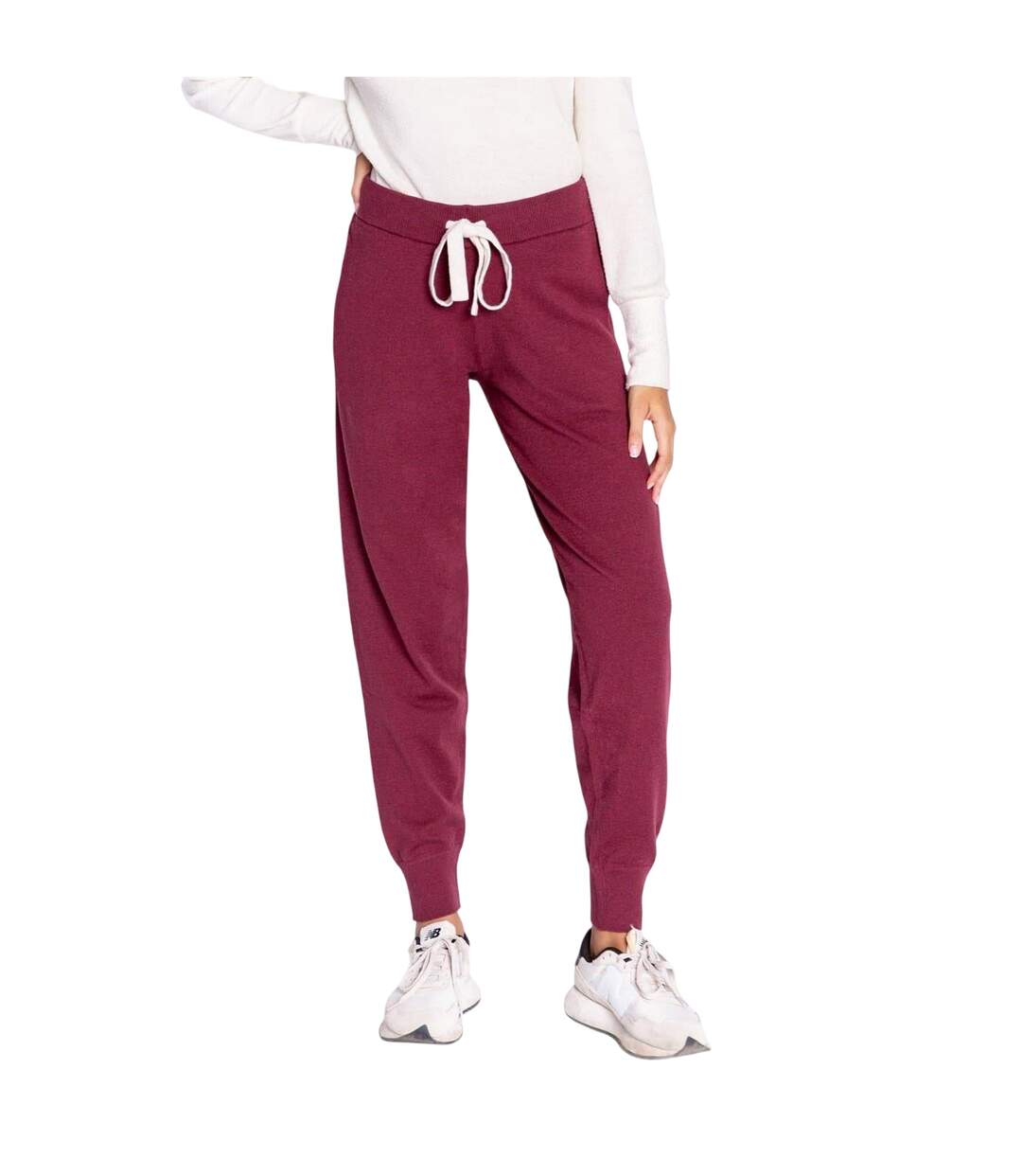Womens/ladies High Waist Joggers Bordeaux PJ Salvage-2